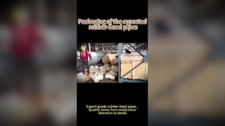 Verpakking van met rubber beklede buizen