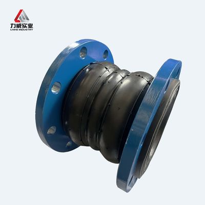 Double Bellow Flexible Joint Carbon Steel Flange Vibratie Absorptie