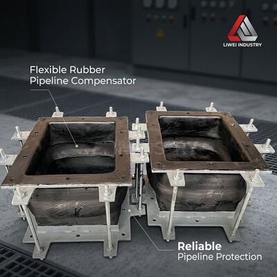 Flexibel niet-metaal rubbercompensator ontworpen om trillingen te absorberen en de thermische expansie in pijpleidingen te compenseren