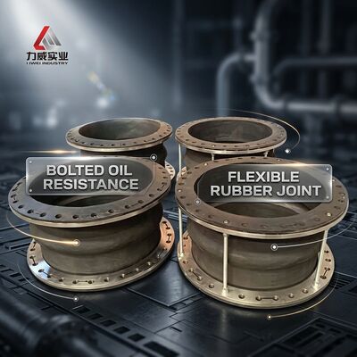 Geboute Installatiemethode Enkele Bol Flexibele Rubberen Verbinding Die Uitstekende Oliebestendigheid Biedt, Ontworpen voor Langdurig Gebruik in Industriële Vloeistofsystemen