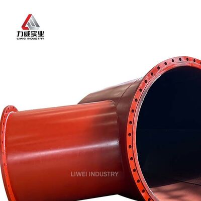 Abrasiebestendig rubber gelijmd buis ASTM DIN JIS flens Hoge temperatuur druk DN25 tot DN1200